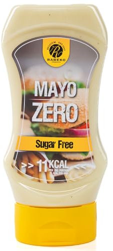 Rabeko Zero Sauce - Mayo, 1 x 350 ml ohne Zucker & wenig Fett - gesunde Low Carb Produkte kalorienreduziert fettreduziert für Salat, Pommes Frites, Burger, Grill - Gluten und Laktosefrei
