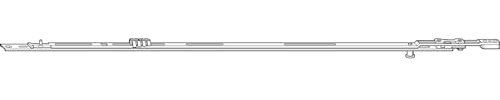 ROTO NT/NX Mittelverschluss mehrteilig 1P L=600 mm silber kuppelbar