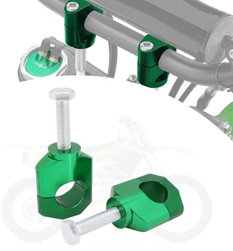 IUVWISN 11/8 28mm Handlebar Risers Handle Clamps Handle Bar Mounts Universal for CRF YZF KXF KLX RMZ DRZ KX RM YZ SX EXC XC 65 85 125 125 300 450 Pit Dirt Bike Motocross Enduro Green