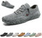 Handgemachte Niedrige Beck Schuhe, Damen Outdoor Wasserdicht Rutschsichere Leichtgewichtige Atmungsaktive Casual Flache Unterseite Slip-On Komfortable Barfußwanderschuhe(Grau,40 EU)