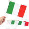 Flagge Italien, 20 Stück Italien Flagge Klein mit Stab, 14x21cm Italienische Flagge Italien Fahne für Em Fanartikel Italien Deko Italienische Deko