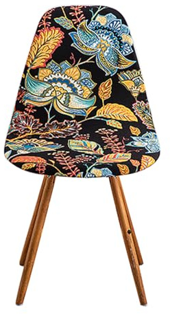 Meigeh Esszimmerstuhl Hussen Skandinavische Stuhlbezüge für Esszimmer Skandinavische Stuhlhussen in gebogener Form Strech Esszimmerstühle Bezug 4er Set Blume