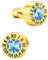 Supcare Römisch Ziffern Ohrringe für Herren Männer Geburtsstein März Ohrring Aquamarin Stein Ohrstecker Edelstahl Creolen Gold Stud Earring Mens Rock Ohr Piercing Ohrschmuck für Jahrestag