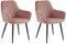 Colenis® - Beverly Esszimmerstuhl - 2er Set - Rose -Velvet - Industriell - Mit Armlehne