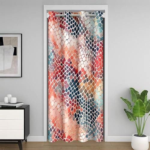 Homewish Glitter Diamant Türvorhang 86x203cm Girly Bunte Diamant Verdunkelungs Vorhang Regenbogen Skala Tür Vorhang für Kinder Mädchen Dekorativ für Küche Restaurant Partition Privacy Shading