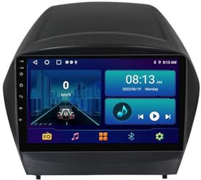 HYNMSM For Hyun-dai IX35 2009-2015 Car Stereo Radio 2 Din Wireless Carplay Android Auto 9 Full IPS Touchsreen HD Live Rearview/BT 5.0/WIFI/4G SIM/DVR/GPS/SWC/OBD 2/FM AM Radio RDS DAB+DSP(M150CP)