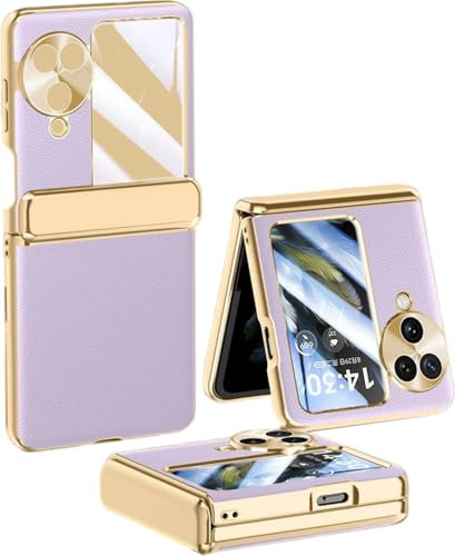 TECSHINE Ledertasche für Oppo Find N3 Flip. Tragbare Bruchsichere Telefon Fall für Find N3 Flip Hülle/Handyhülle/Handy-case/Tacshe