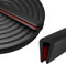 JOYOLA EPDM Fassungsprofil Kantenschutzprofil, Kantenschutz Blech 2mm x 3m Gummidichtung, Flexible Kantenschutz Gummi in U-Form Kantenschutz Gummi für Autotüren Türen Fenster Metallplatten Glasplatten