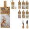 Tagliere in ceramica e legno con coltello e forchetta per formaggio decorazioni di pasqua addobbi pasquali idea regalo casa cucina 20 cm