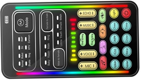 DIYEAH Stimmenverzerrer Gerät Für Telefon-soundkarte Computer-soundkarte Stimmverzerrer-tool Mit Soundeffekten Für Chats Unterhaltung Und Online-spiele