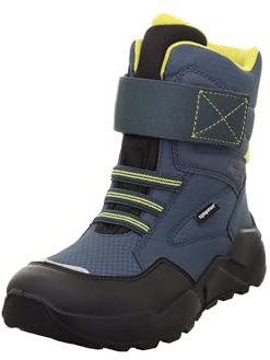 Superfit Mädchen und Jungen Winterstiefel Rocket, Kinder Stiefeletten, Weite: W V, Kurzstiefel, uebergangsschuhe, BLAU/GELB (000), 40 EU