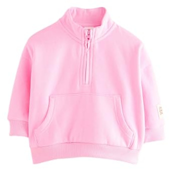 NEXT Mädchen Standard Sweatshirt mit halblangem Reißverschluss 62-122