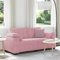 SKM Zweisitzer-Sofa Rosa 140 cm Samt,Möbel,Sofas,Rosa,27KG,4105270