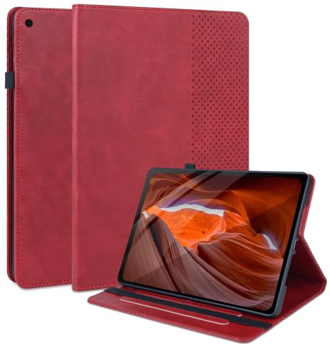 LSPCASA Custodia per iPad 9.7 Zoll 6.Generation 2018/5.Generation 2017 A1954 A1893 A1823 A1822 PU Leather Cover Con Portapenne Supporto Folio Wallet Tablet Cover per iPad 9.7 Zoll 6 Gen/5 Gen Rosso