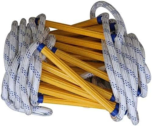 DJXLMN Échelle de corde d'urgence en polyester de 15 m pour la sécurité de la maison et l'évacuation rapide en cas d'urgence