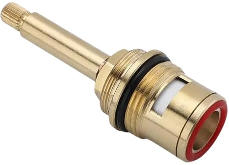 3/4 Brass Shower Bath Cartridge Replacement Valve,Quarter Turn | Ceramic Tap Valve Core Accessories,for Kitchens Bathrooms Washrooms(Open clockwise)