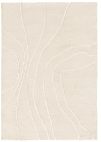 RugVista Bahia Teppich, 300 x 400 cm, Cremeweiß | Moderne, Rechteckig, Niedriger Stapel, Nur chemische Reinigung, Oeko-Tex 100