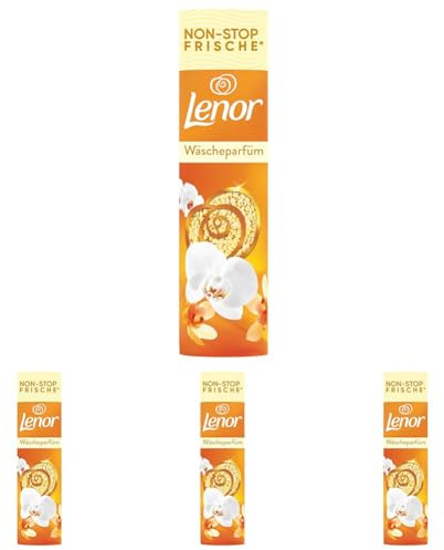 Lenor Wäscheparfüm Goldene Orchidee 275g, Non-Stop Frische Für Bis Zu 12 Wochen Im Schrank (Packung mit 4)