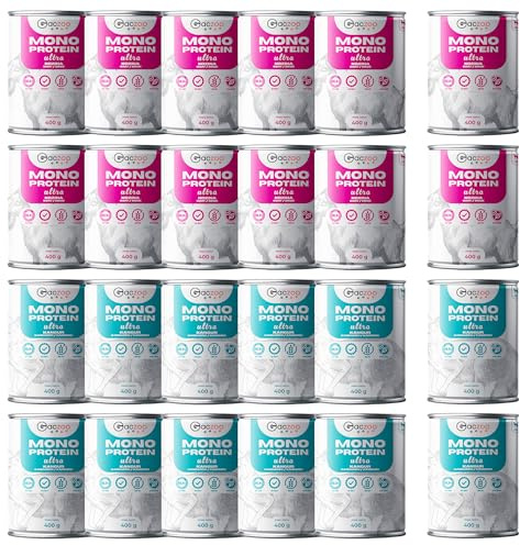 Gaczoo - Hundefutter Nass - Hypoallergenes Nassfutter für Hunde - Känguru und Ziege - Getreidefrei, Single Protein - Leicht Verdaulich, für empfindliche Hunde - Mono Protein Ultra 24 Dosen