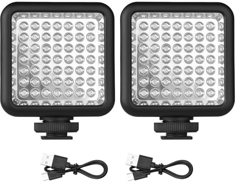 Yechiry de Lumières de Photographie IR Portables, 2 Lumières Vidéo Infrarouges avec 49 LED, Longueur d'onde de 850 Nm pour la Nocturne, Idéales pour Les Sessions D'enregistrement Vidéo en Extérieur