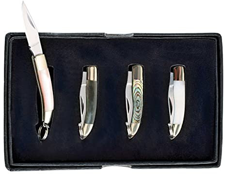 Herbertz Couteau Mini Lot de 4 Longueur Totale : 6.1 cm, Gris, M