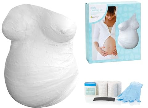 Pearhead Belly Casting Kit, Gender-Neutral Pregnancy Keepsake for Expecting Mothers, Baby Nursery Décor, Mother’s Day Keepsake, White