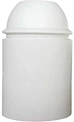 Zenitech - Douille E27 Thermoplastique Lisse sans Bague - Tension Max 250V - Intensité Max 4A - Idéale pour Éclairage Intérieur - Finition Lisse - Blanc - Standard