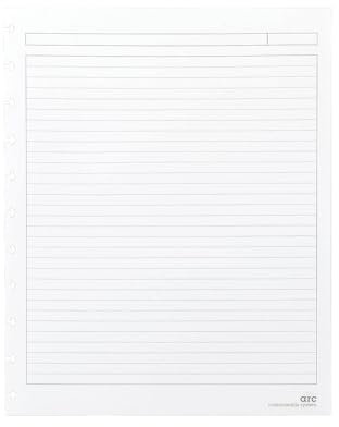 STAPLES Arc Notizbuchfüllpapier, Briefgröße, schmal liniert, Weiß, 21,6 x 27,9 cm, 50 Blatt