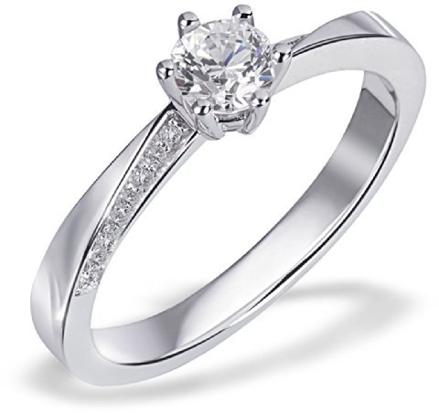 Goldmaid Damen-Ring Verlobungsring Lisa 585 Weißgold 17 Diamanten 0,31 ct. H Gr. 54 Pa R6409WG54 Ehering Trauring Brillanten Diamantring