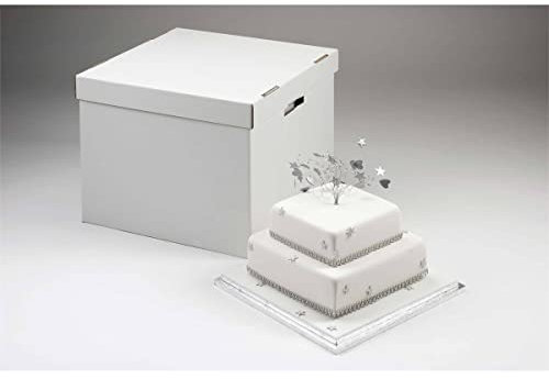 Culpitt Stacked Cake Box, 16 Extra Tall Cake Carrier And Insert For 10, 11, and 12 Cakes, Protect Your Birthday, Wedding, Celebration Bakes (254mm x 304mm) (16 x 15.5), White