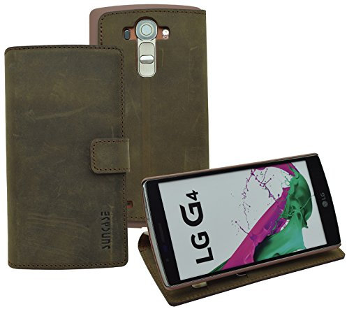 LG G4 – (Slim Fit) Leather Book Style Case Leather Mobile Phone Protective Cover (Not For Version) Leather Case with Stand and Card Holder