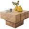 FineBuy Beistelltisch Massivholz Wohnzimmertisch 44 x 44 x 30 cm Couchtisch massiv Landhaus-Stil Cube quadratisch