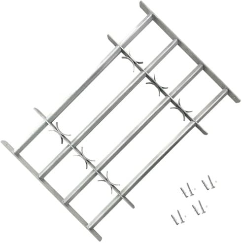 vidaXL Reja de Seguridad para Ventanas Ajustable con 4 Travesaños 700-1050 mm