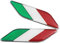PTDecals Ensemble de 2pcs Aluminium Drapeau Italien Emblème Parallélogramme Autocollant Stickers Graphiques pour Véhicule Garde-Boue Côté Jupes Tronc Botte Hayon Porte Pare-Chocs Garde Fenêtres