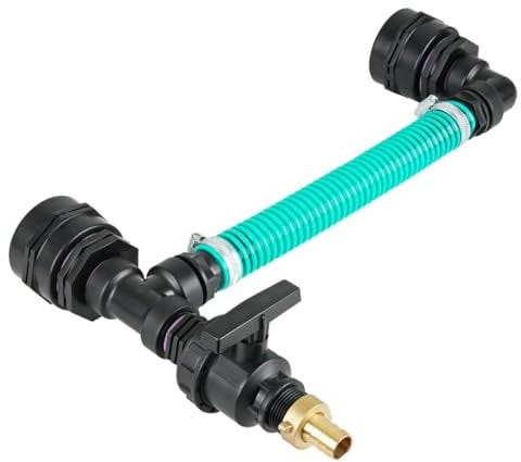 REKUBIK IBC Adapter BSP 2 - 2 IBC nebeneinander Tankverbindung Schlauch Größe 32mm (1 1/4)