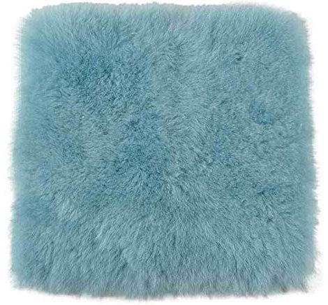 generisch Lammfell Sitzauflage Stuhlkissen aus echtem kurzwolligen Island Lammfell hell Blau Türkis 37 x 37 cm schaffell Auflage von KUHFELLE online