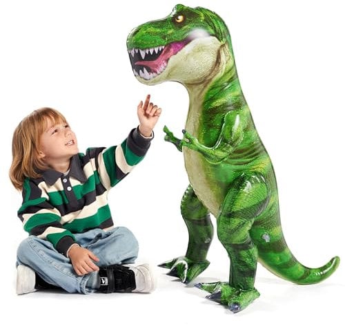 JOYIN 93cm Dinosaurier aufblasbar, Tyrannosaurus Rex aufblasbares Dinosaurierspielzeug für Halloween Party Dekoration Dino Geburtstagsfeiergeschenk für Kinder und Erwachsene