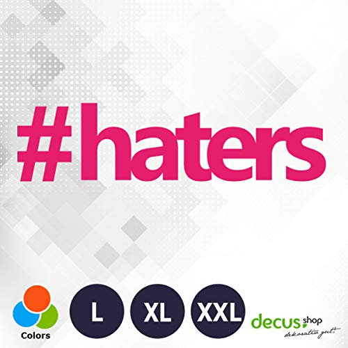 Decus Shop Hashtag Haters XL 1928 (rosa) // Sticker OEM JDM Style Aufkleber