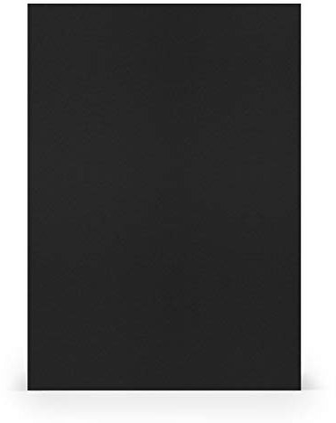 PAPERADO 75x Briefpapier DIN A4 - Schwarz gerippt Schwarz 100 g/m² - Papierbögen in 29,7 x 21 cm zum Basteln & Drucken