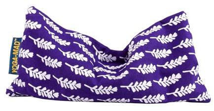 Yoga-Mad Augenkissen | 100% Bio-Baumwolle | Lavendel & Leinsamen gef�lltes Yogakissen | Stressabbau-Augenbeutel f�r Aromatherapie, Entspannung und m�de Augen