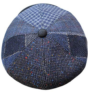 Faustmann Flatcap Karo Patchwork Blue (61)