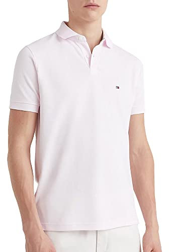 Tommy Hilfiger Men’s Short Sleeve 1985 Regular Fit Polo Shirt, Pink (Light Pink), M