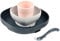 BÉABA, Set Vaisselle Silicone Repas Bébé, Avec Ventouse, Anti-dérapant, 4 Pièces, Assiette + Bol+ Verre + Cuillère, Silicone Saine et Durable, Compatible lave-vaisselle, Micro-onde, Night Blue