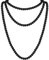 Hicarer 69 Inch 1920s Pearls Necklace Long Faux Pearls Layered Strand Necklace for Women Girls (Black)