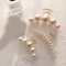 Pinza Capelli,Fermaglio capelli donna 3 Pezzi Mollettone Capelli per Perle， Forcina di Perle, Accessori per Donna e Bambina Ragazze，Capelli Barrette Perla Clip di Capelli
