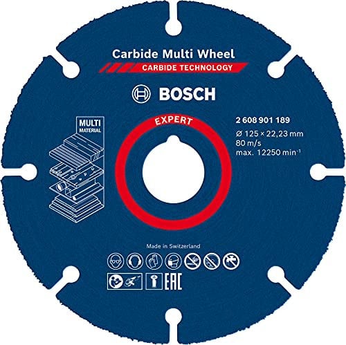 Bosch Professional 10x Expert Carbide Multi Wheel Trennscheiben (für Hartholz, Ø 125 mm, Zubehör Kleiner Winkelschleifer)