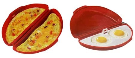Microwave Egg Cooker for Sandwiches & Omelets – BPA-Free Microwave Egg Poacher, Fried Egg Maker, Omelet Maker, & Scrambled Egg Cooker – 2-Piece Breakfast Maker by Dependable Industries Inc. Essentials