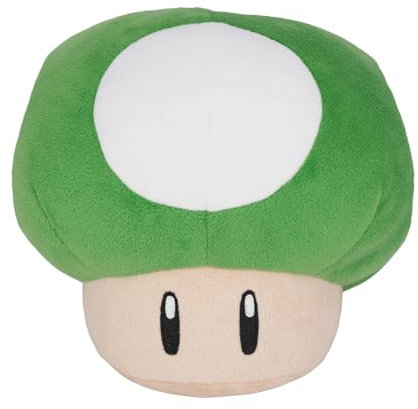Little Buddy 1821 Super Mario All Star Collection - Peluche de champiñones (15,2 cm), color verde