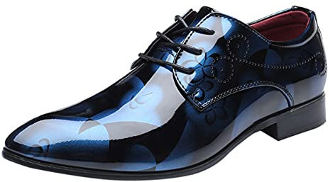 Battnot Herren Business Schuhe Derby Anzugschuhe Smoking Halbschuhe Männlichen Spitzschuhe Leder Hochzeit Brogue Schwarz Braun Lackschuhe Derbyschuhe Schuhe Klassischer Schnürschuhe Glattleder Derby