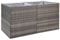 vidaXL Fioriera da Giardino Grigia 157x80x80 cm in Polyrattan